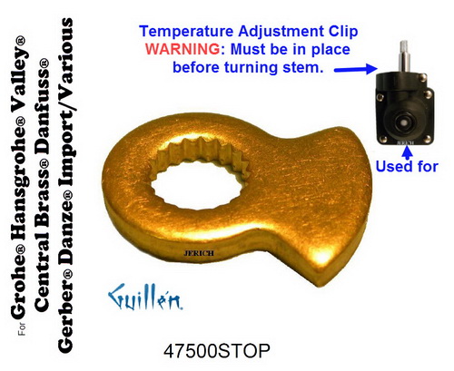 JER 47500STOP;;__ limit stop for pressure balance cartridge; in Unfinish    88705000; 18.30.058