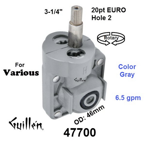 JER 47700;;__ 3-1/4in 20pt; pressure balance catridge high flow; in Grey
