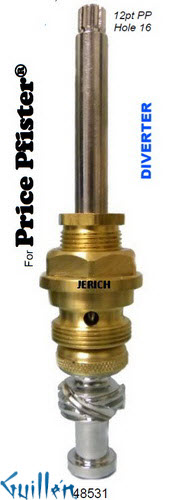 JER 48531;;__ UNK; 12pt; Diverter cartridge; in Unfinish