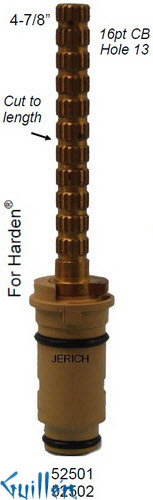 JER 52501;; __ 4-7/8in 16pt; Hot cwc 1/4 Turn plastic cartridge; in Unfinish