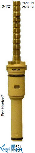 JER 52672;; __ 6-1/2in 16pt; Cold ccwc 1/4 Turn plastic cartridge; in Unfinish