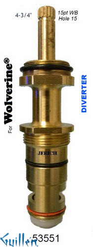 JER 53551;;__ 4-3/4in; 15pt; Diverter cartridge; in Unfinish