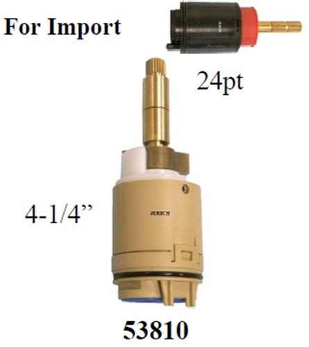 JER 53810;;__4-1/4in 24pt; Pressure balance cartridge; in Unfinish