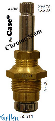 JER 55511LF;; __ 3-3/16in 20pt; Hot cwc piston stem assembly; in Chrome