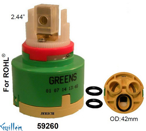 JER 59260;;__ 2-11/25in SQ; Single lever cartridge; in Unfinish