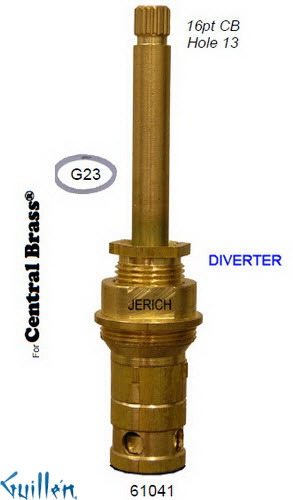 JER 61041;; __ UNK 16pt; Diverter cartridge; in Unfinish