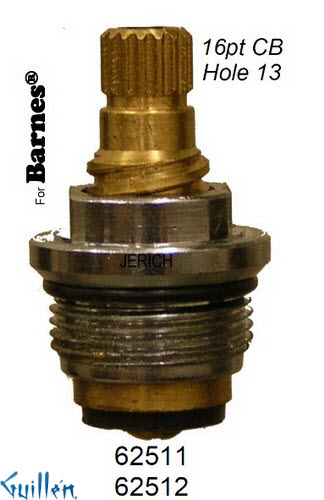 JER 62511;; __ UNK 16pt; Hot cwc piston stem assembly; in Chrome