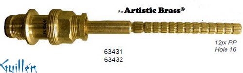 JER 63432;; __ UNK 12pt; Cold ccwc piston stem cartridge; in Unfinish