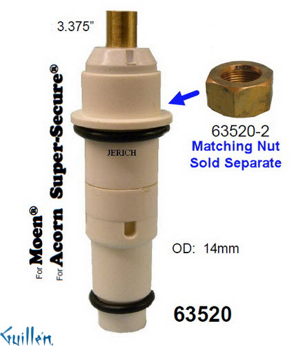 JER 63520LF;; __ 3-3/8in; Single lever cartridge; in Unfinish