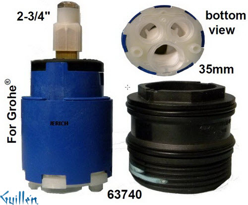 JER 63740;;__ 2-3/4in UNK; Single lever cartridge; in Unfinish