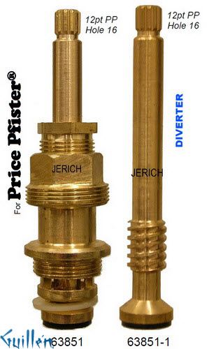 JER 63851;;__ UNK; 12pt; Diverter cartridge; in Unfinish
