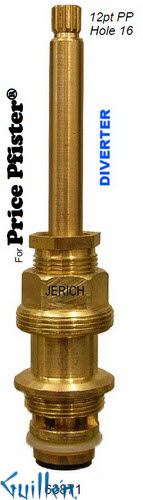 JER 63871;;__ UNK; 12pt; Diverter cartridge; in Unfinish
