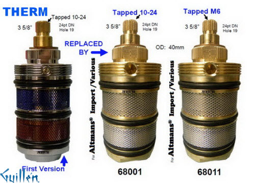 JER 68001;; __ 3-5/8in 24pt; Thermostatic cartridge; in Unfinish