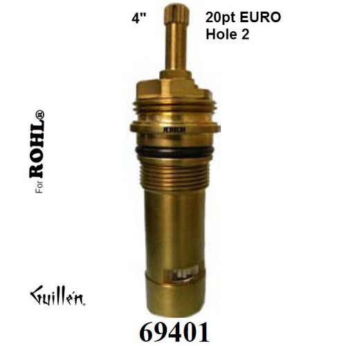 JER 69401;;__ 4in 20pt; cwc; 1/4 turn brass ceramic cartridge; in Unfinish
