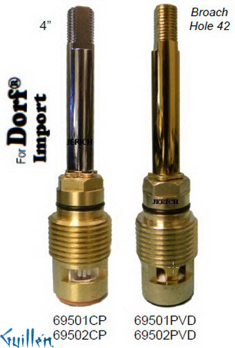 JER 69501CPLF;; __ 4in 2 Flats; Hot cwc 1/4 Turn brass cartridge ceramic; in Chrome