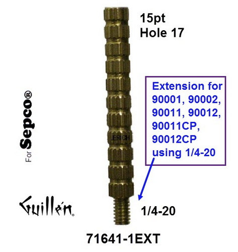JER 71641-1EXT; __ 2-3/8in; 15pt x 10-20; Stem extension; in Unfinish