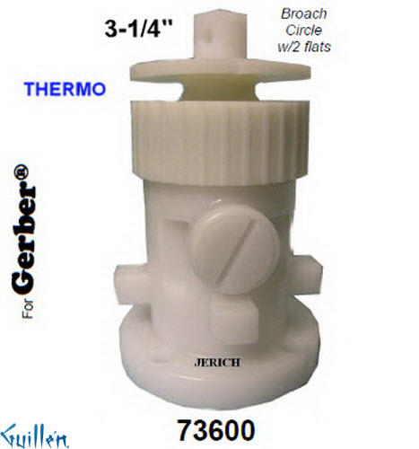 JER 73600;; __ 3-1/4in 2 Flats; Single lever cartridge; in Unfinish