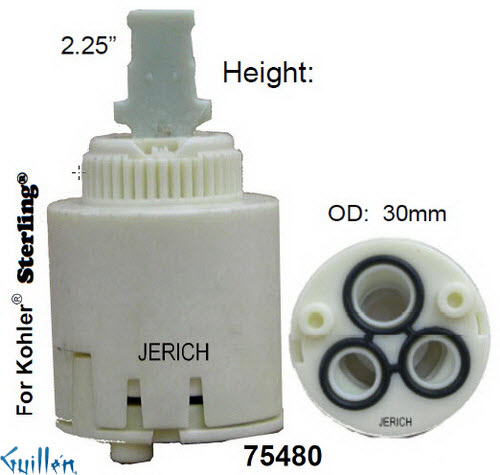 JER 75480;;__ 2-1/4in UNK; Single lever cartridge; in Unfinish