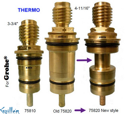 JER 75820;; __ 4-3/4in; Thermostatic cartridge; in Unfinish
