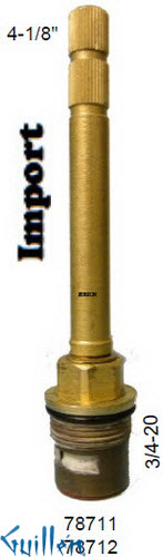 JER 78712LF;; __ 4-1/8in 38pt; Cold ccwc 1/4 Turn brass cartridge ceramic; in Unfinish