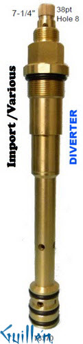 JER 78770;;__ 7-1/4in;;__ 38pt; Diverter cartridge; in Unfinish
