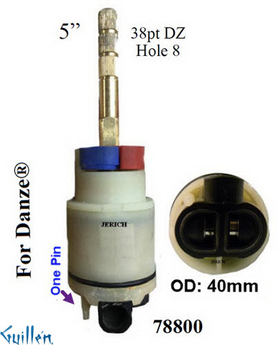 JER 78800;; __ 5in 38pt; Single lever cartridge; in Unfinish