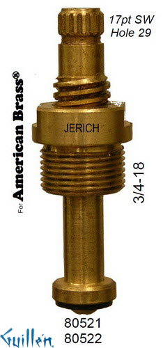 JER 80521LF;; __ UNK 17pt; Hot cwc piston stem assembly; in Unfinish