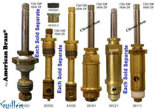 JER 81021;; __ UNK 17pt; Hot cwc piston stem assembly; in Chrome