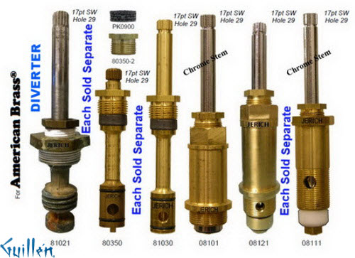 JER 81030;; __ UNK 17pt; Diverter cartridge; in Unfinish
