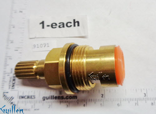 JER 91071;; __ 2-1/8in 16pt; Hot cwc 1/4 Turn brass cartridge ceramic; in Unfinish