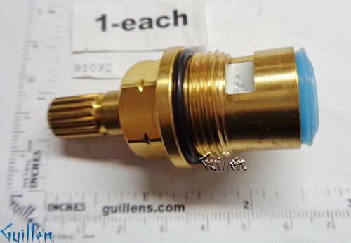 JER 91072;; __ 2-1/8in 16pt; Cold ccwc 1/4 Turn brass cartridge ceramic; in Unfinish