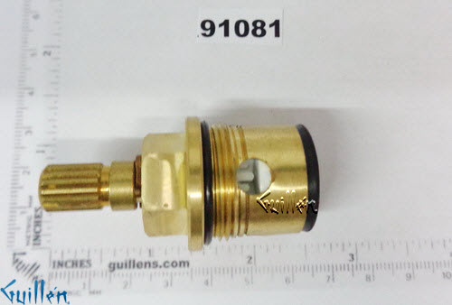 JER 91081;; __ 2-1/8in 16pt; Hot cwc 1/4 Turn brass cartridge ceramic; in Unfinish