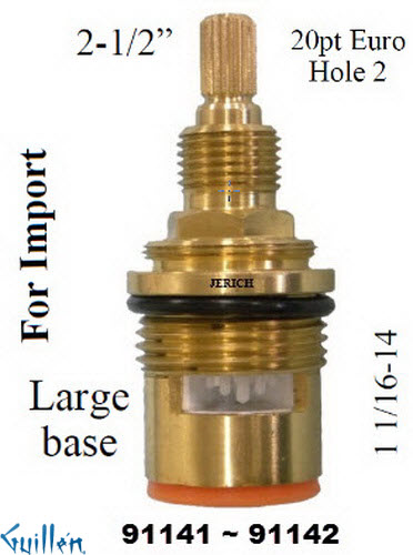 JER 91142;; __ 2-1/2in ; Cold ccwc cartridge; in Unfinish