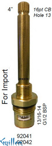 JER 92042LF;; __ 4in 16pt; Cold ccwc 1/4 Turn brass cartridge ceramic; in Unfinish