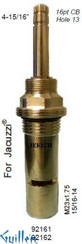 JER 92162;; __ 4-15/16in 16pt; Cold ccwc 1/4 Turn brass cartridge ceramic; in Chrome