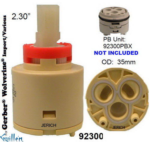 JER 92300;;__ 2-1/4in SQ; pressure balance catridge with stop; in Unfinish