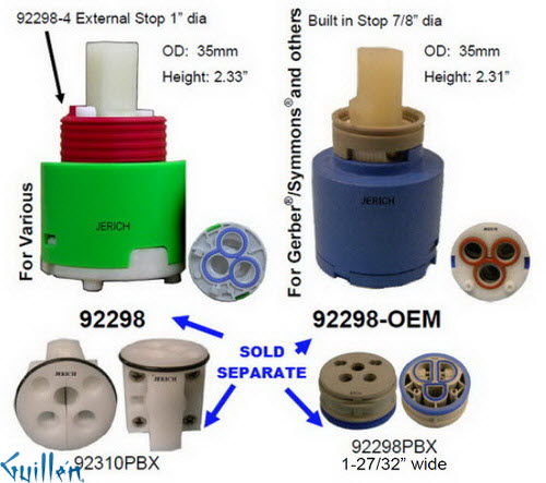 JER 92310PBX;;__ UNK; UNK; pressure balance cartridge; in Unfinish