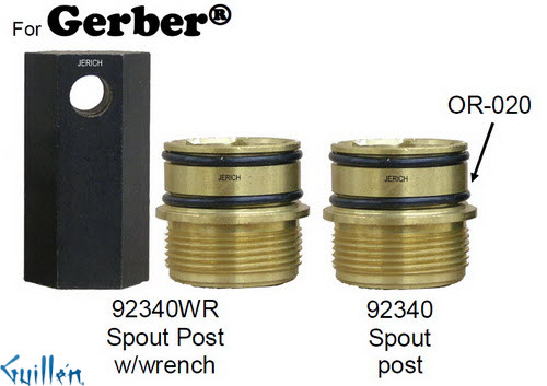 JER 92340LF;;__ ; faucet spout post; in Unfinish