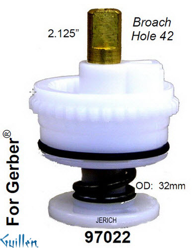JER 97022;;__ 2-1/8in UNK; Single lever cartridge; in Unfinish
