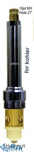 JER 97542WNUT;;__ 5-5/8in 19pt; Diverter cartridge with chrome nut; In Chrome