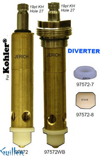 JER 97572WB;;__ UNK; 19pt; Diverter cartridge; in Unfinish