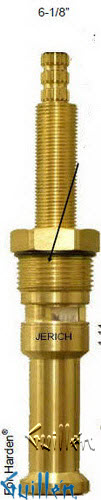 JER 97701;; __ 6-1/8in 16pt; Hot cwc 1/4 Turn brass cartridge ceramic; in Unfinish