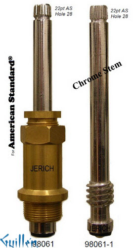 JER 98061;; __ UNK 22pt; Hot cwc piston stem assembly; in Chrome