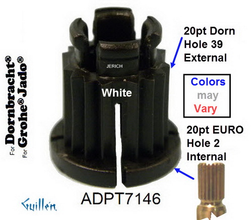 JER ADPT7146;;__ 20pt; handle insert adapter; in Unfinish