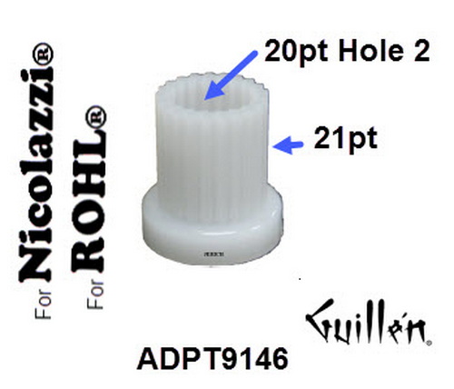 JER ADPT9146;;__ UNK;;__ 21pt x 20pt; adapter; in Unfinish