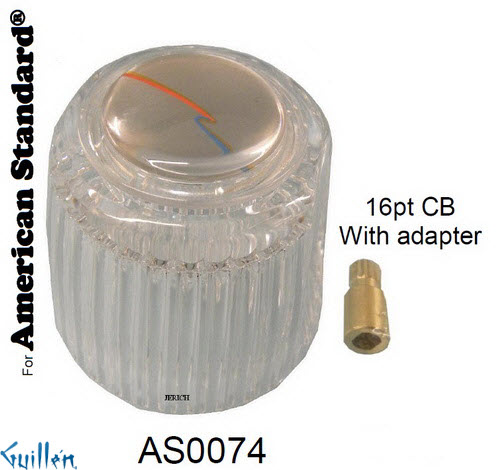 JER AS0074;__ 16pt; knob Acrylic handle ; in Chrome