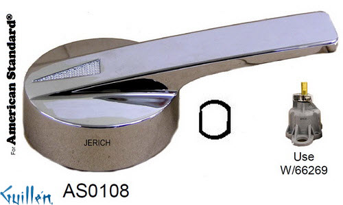 JER AS0108;__ Oval; lever Metal handle ; in Chrome