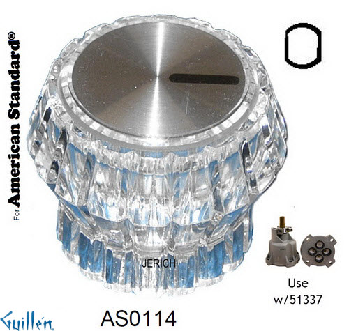 JER AS0114;__ DORF; knob Acrylic handle dual; in Chrome