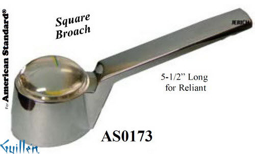 JER AS0173;__ 5-1/2in SQ; lever Metal handle dual; in Chrome
