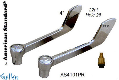 JER AS4101PR;__ 4in 22pt; lever Metal handle pair; in Chrome